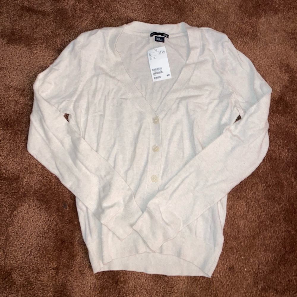 New H&M cardigan in oatmeal heather size XS